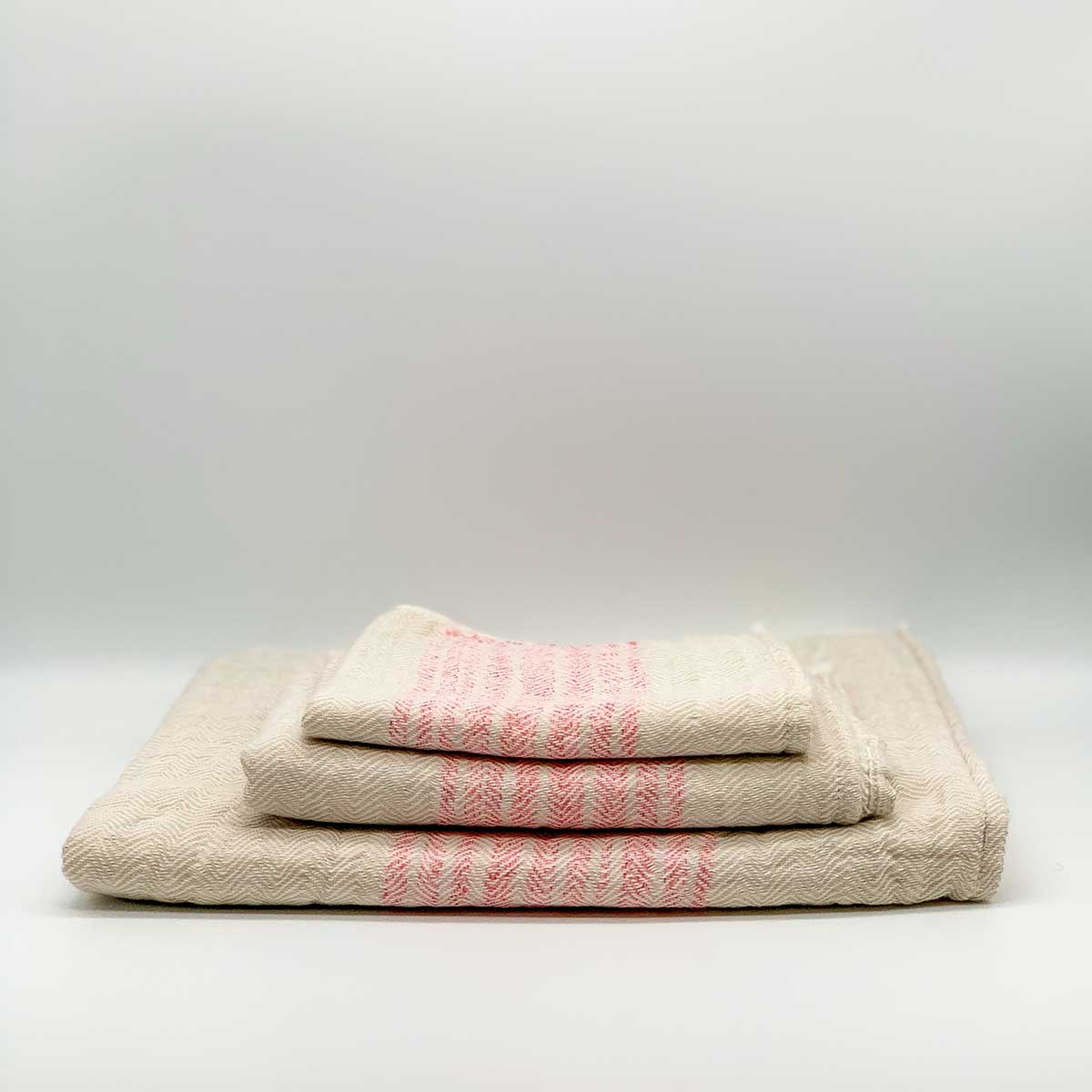 Flax towel pink