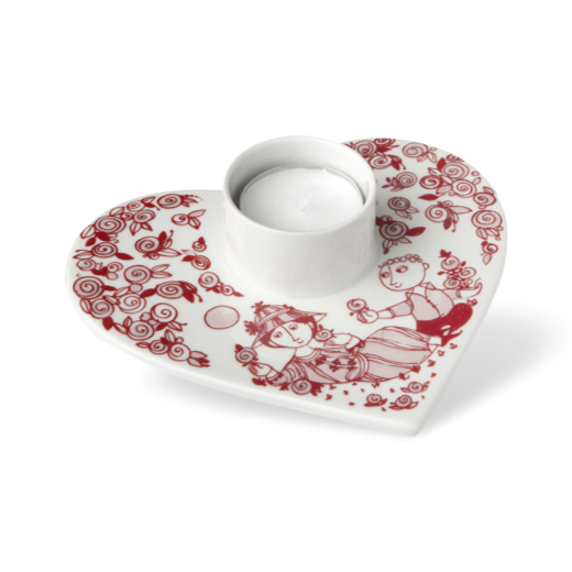 Bjorn Wiinblad Red Heart Porcelain Tealight Holder