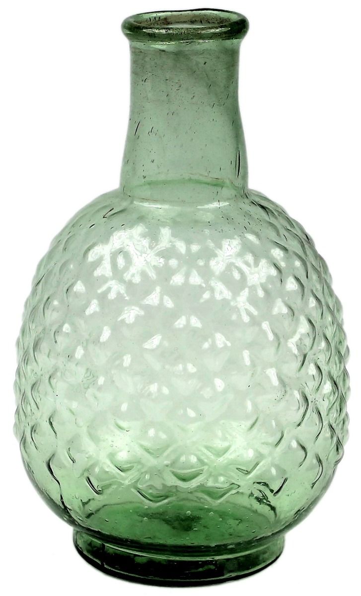 De Weldaad Vase Recycled Glass - Green Pineapple