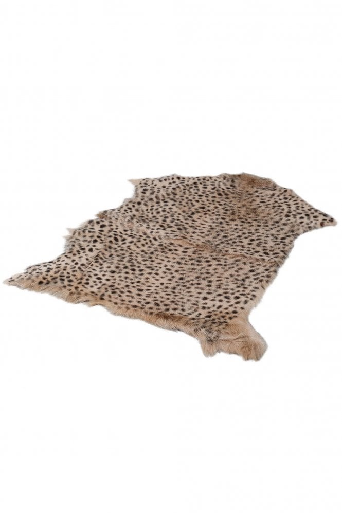 The Home Collection Leopard Print Goat Fur Rug
