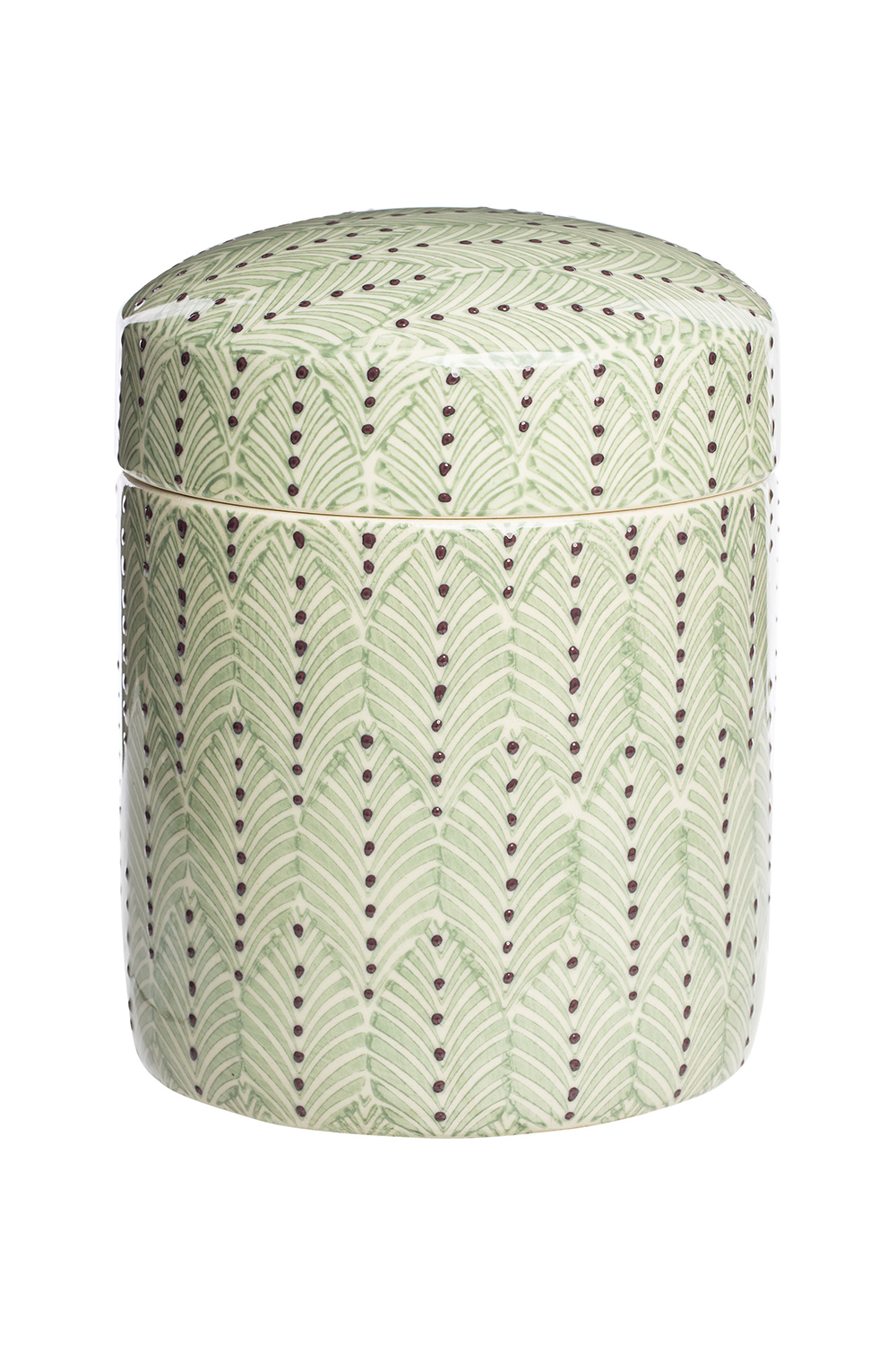 Tranquillo Natural and Green Ushio Ceramic Jar