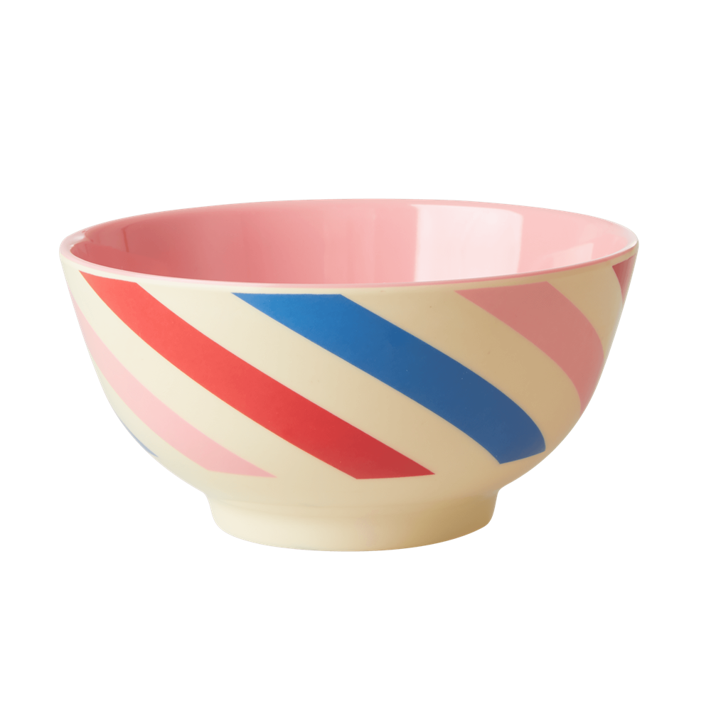 rice Small Melamine Candy Stripes Bowl