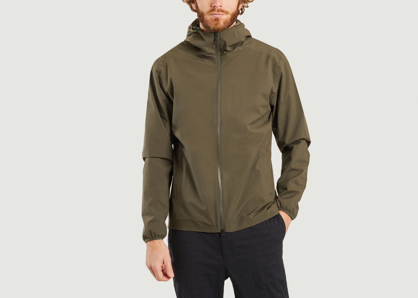 Scandinavian Edition Dark Olive Hood Impermeable Jacket