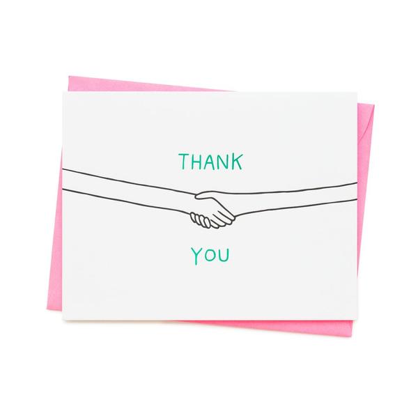 Hand Shake Thank You Card