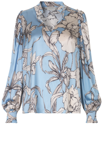 Trouva: Tabuc Floral Print Blouse In Blue