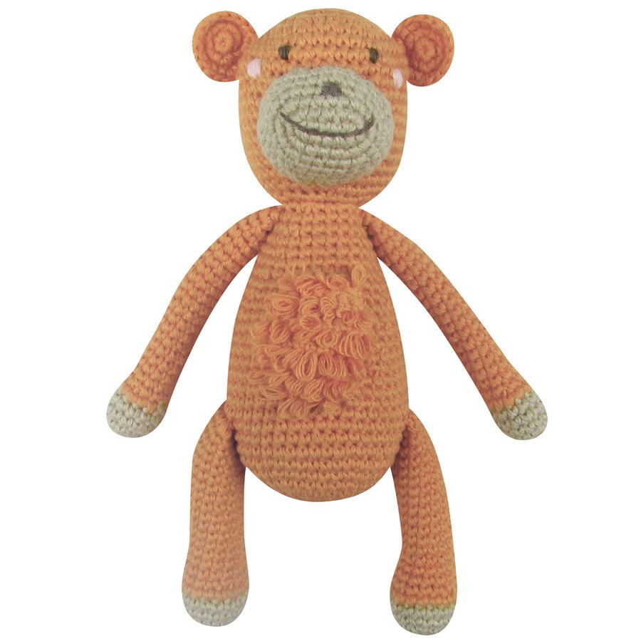 Handmade Knitted Rattle Monkey