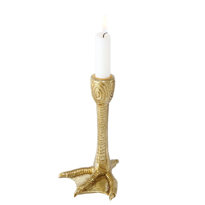 &Quirky Gold Duck Foot Candle Holder