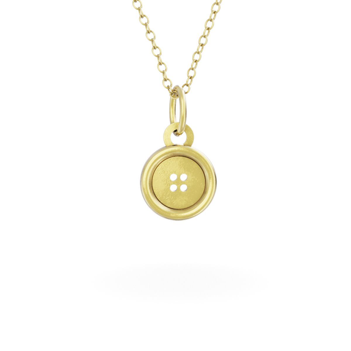 Miffy Button Necklace 18ct Gold Vermiel