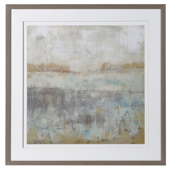 Just So Interiors Dawn Breaking Landscape Picture in Mid-Oak Effect Frame