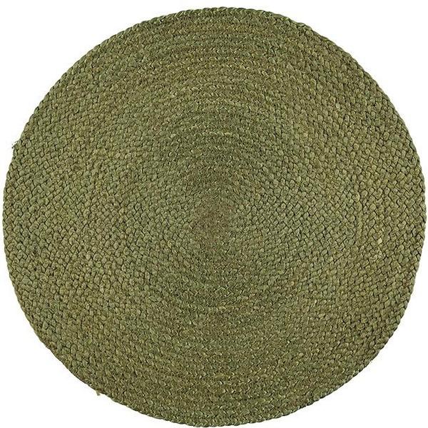 Large Soft Jute Placemat Set of 2 - Leek Green