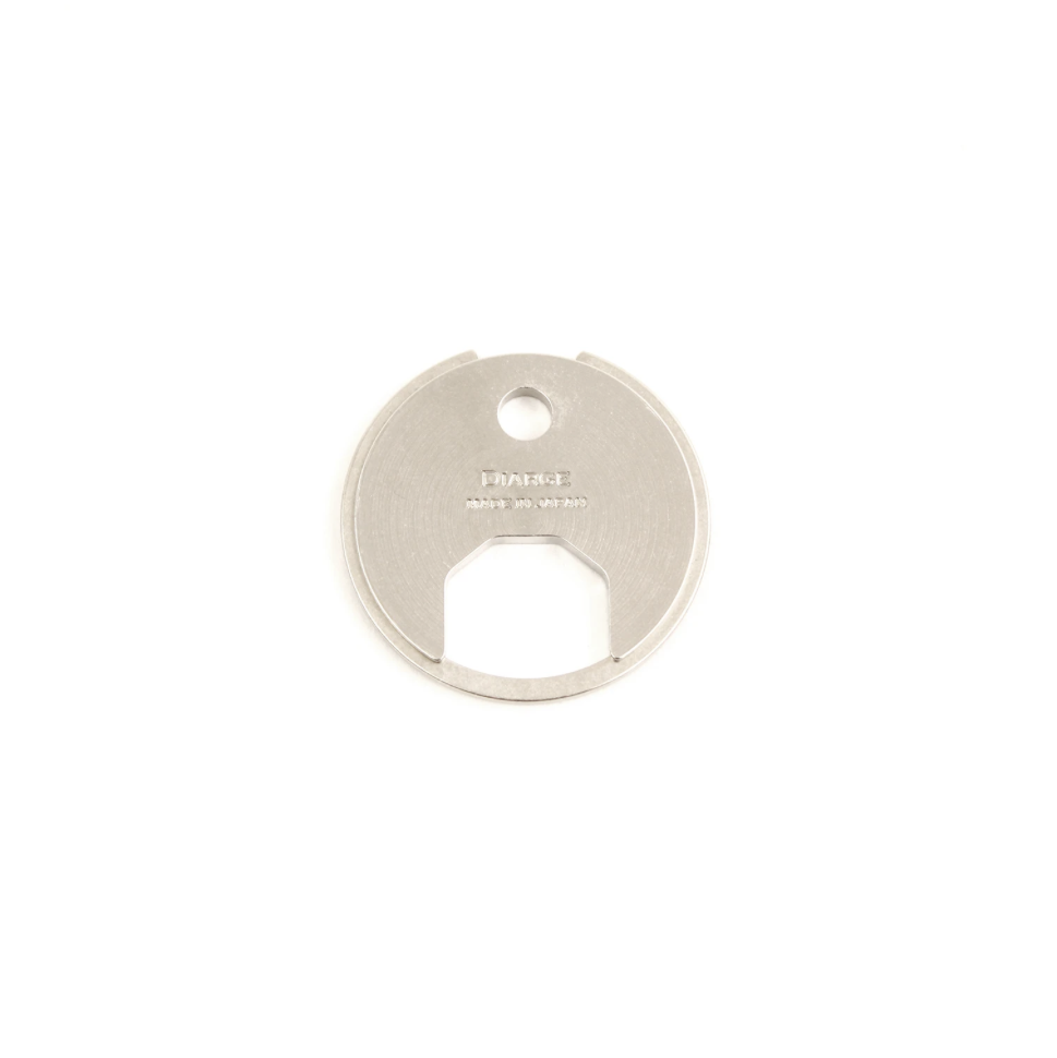 Diarge Japan Brass Circle Keyring Silver