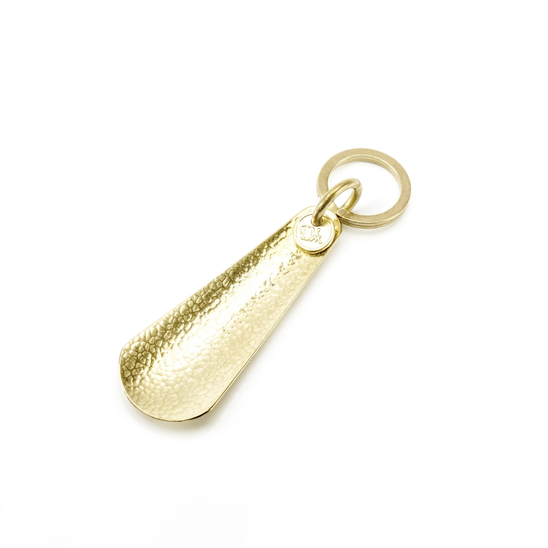 Diarge Japan Brass Shoehorn Key Ring - Gold
