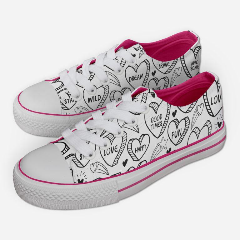 Positive Vibes Heart Sneakers