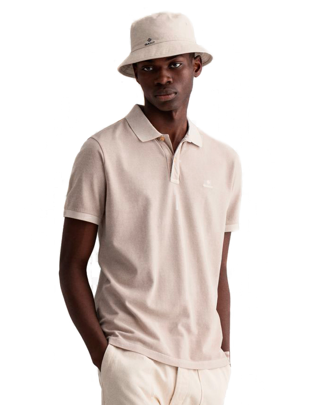 Beige Sun Effect Pique Polo