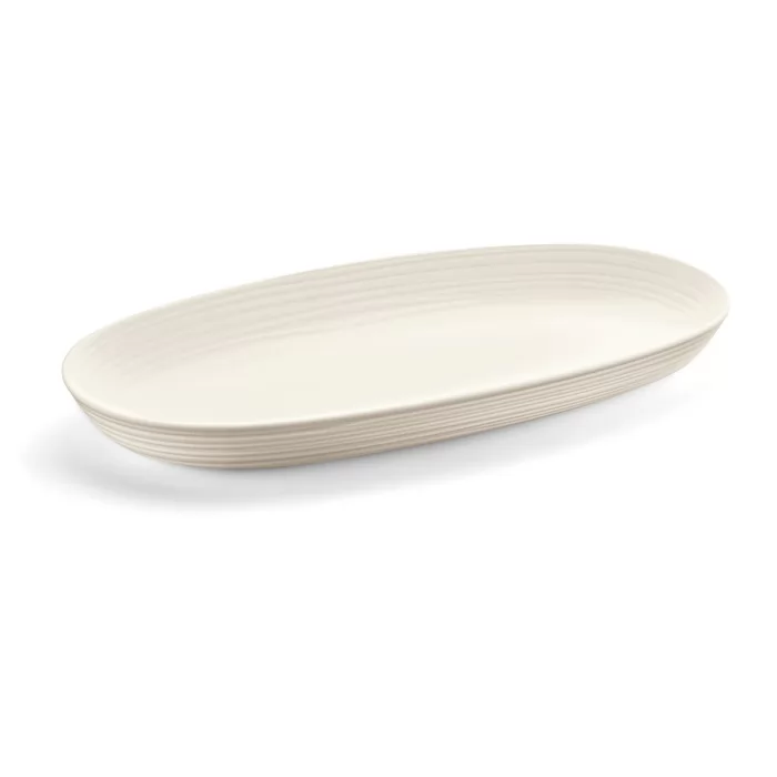 Guzzini Recycled Plastic Serving Tray Tierra in Milk White