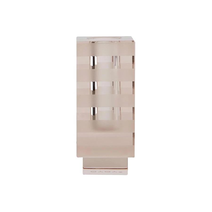 OYOY Square Graphic Candleholder Light Brown