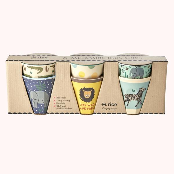 Small melamine cups Jungle Animal Print