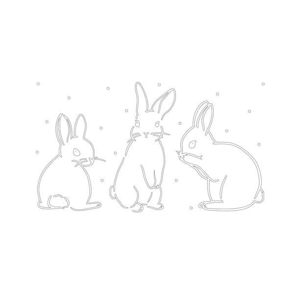 Eulenschnitt Sticker Kaninchen
