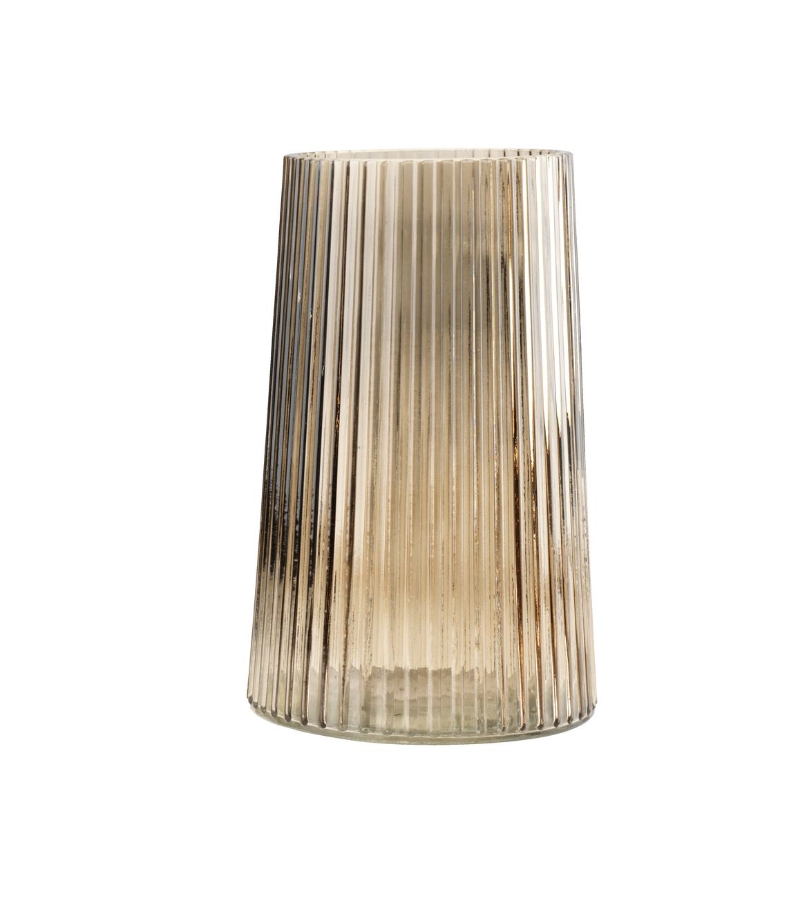 &Quirky Brown Striped Glass Vase