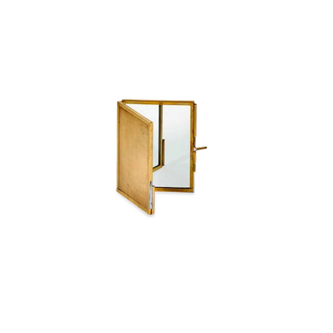 Small Kiko Brass Folding Mirror