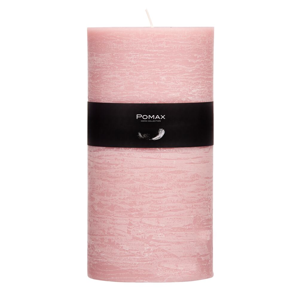 Pomax Set of 2 Light Pink Candles, 10 x H15 cm