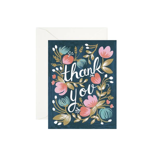 Rifle Paper Co. Midnight Garden Thank You Cards Boxed Set Of 8