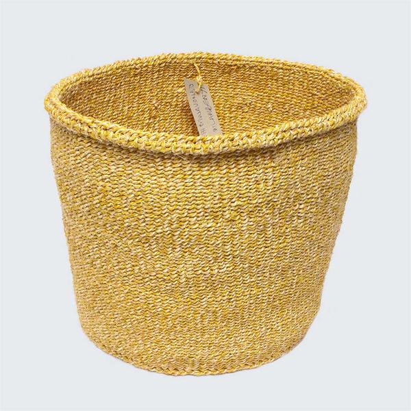 Kenyan Sisal Basket Mwavondo Yellow No 59