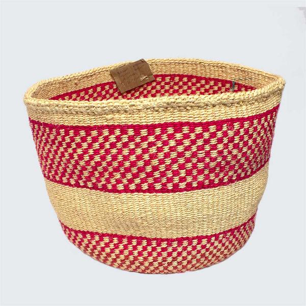 Kenyan Sisal Basket Degina Red No 76