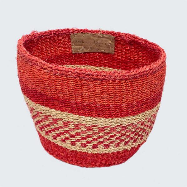 Kenyan Sisal Basket Grace Red No 66