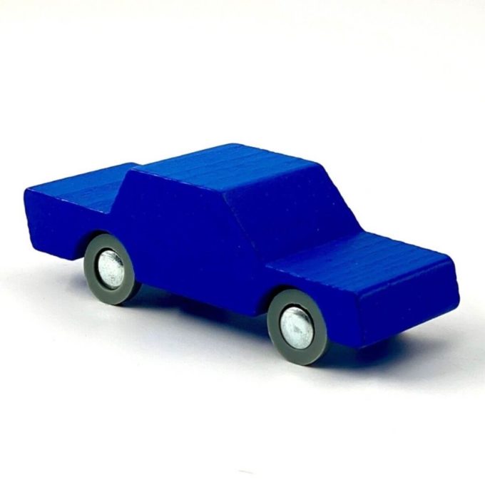 WAYTOPLAY Blue Wooden Car Toy