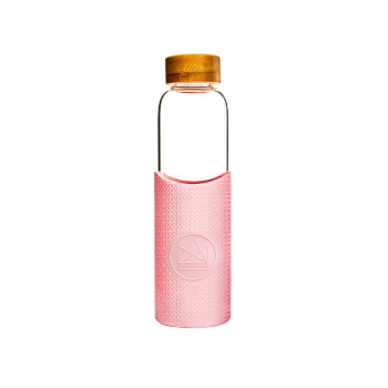 Neon Kactus Pink Flamingo Glass Water Bottle 550 Ml
