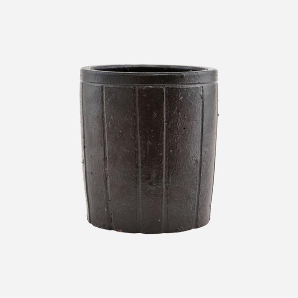 Julian Glazed Planter Large Brown