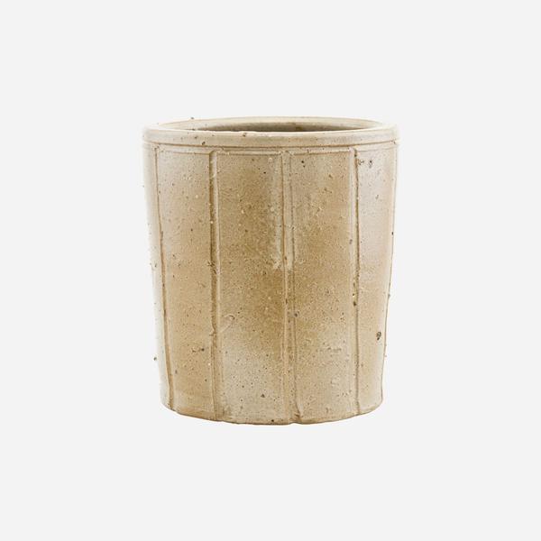 Julian Glazed Planter Large Beige