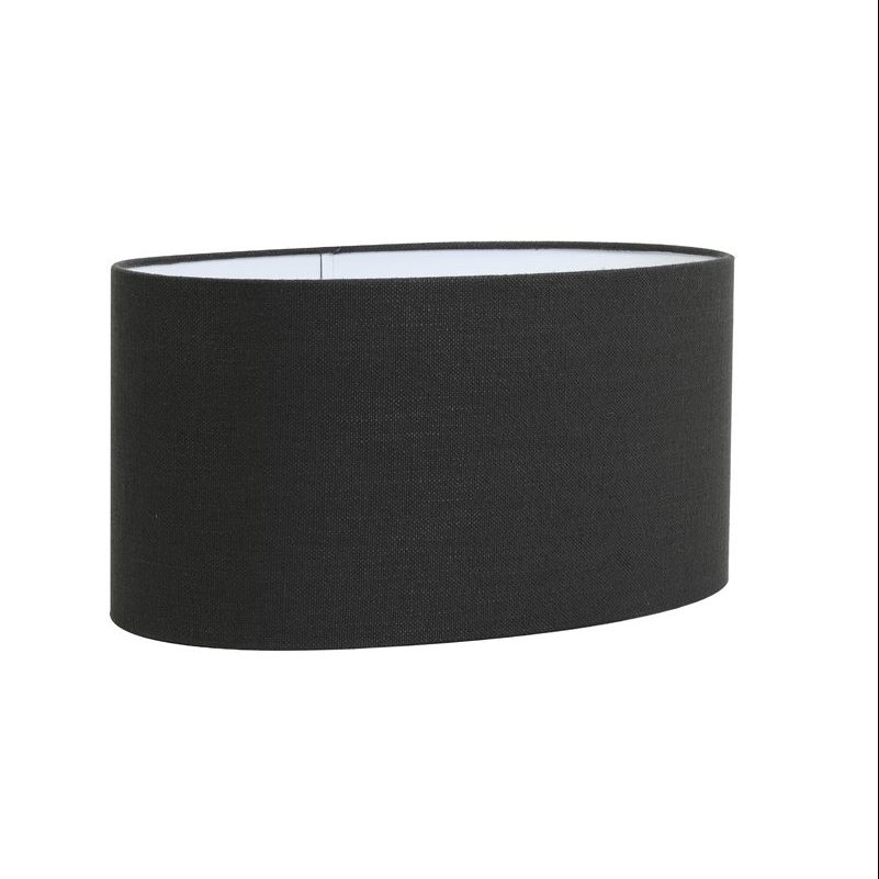 Light & Living 45cm Oval Anthracite Textured Lamp Shade
