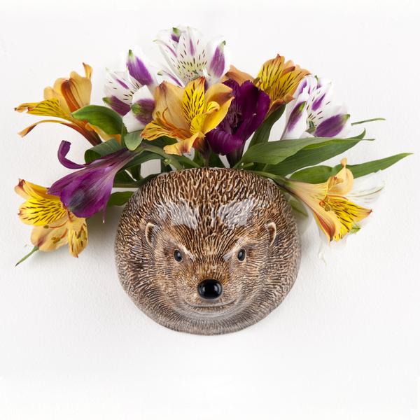 Quail Ceramics Wall Vase Small Hedgehog