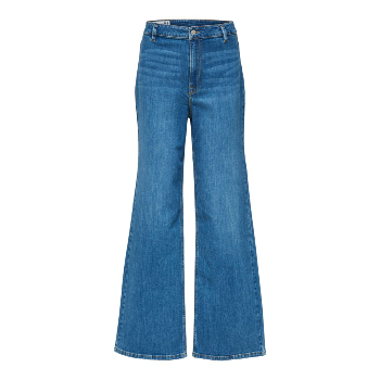 Selected Femme Asly High Waist Wide Jeans - Light Blue Denim 