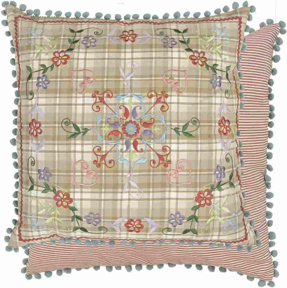 clayre & Eef Pillow Cover Happy Flowers