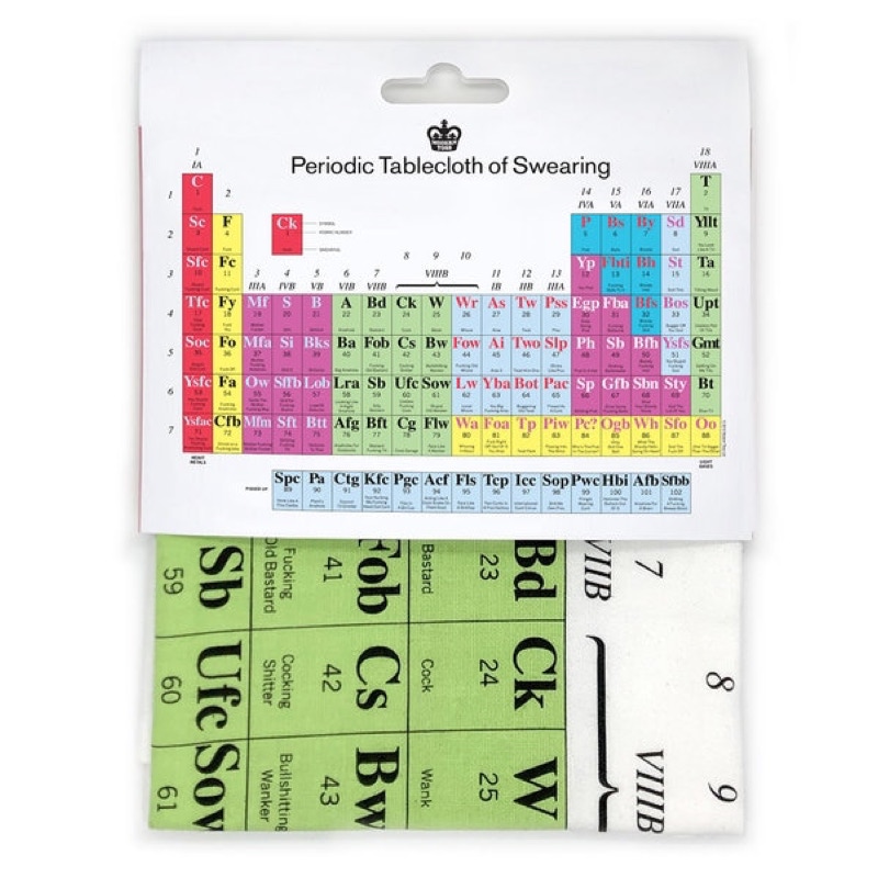 Periodic Table Of Swearing - Tea Towel IV7083