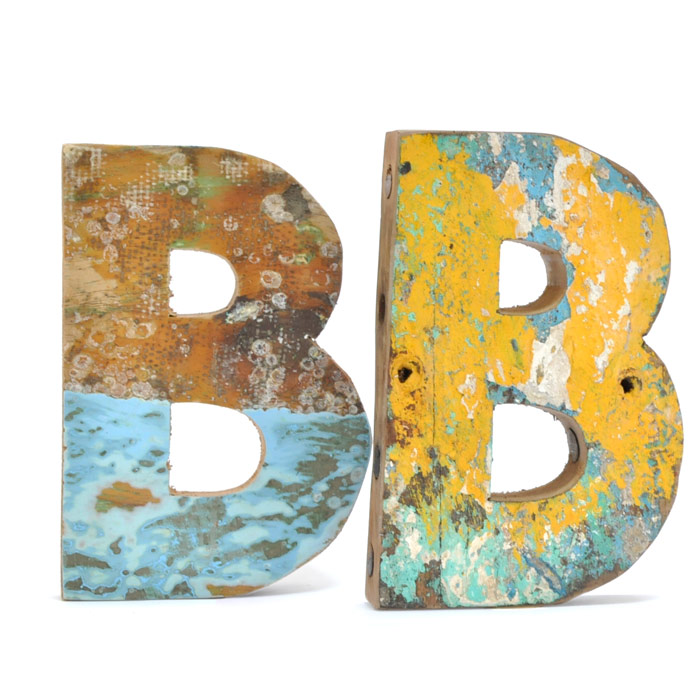 Fantastik Recycled Wooden Letter B