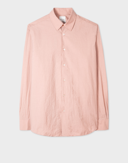 Paul Smith Men's Slim-Fit Peach Cotton-Blend Shirt