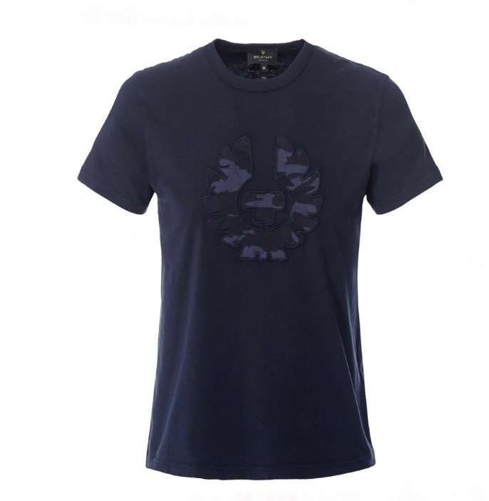 Belstaff Applique Camo T-Shirt In Dark Ink