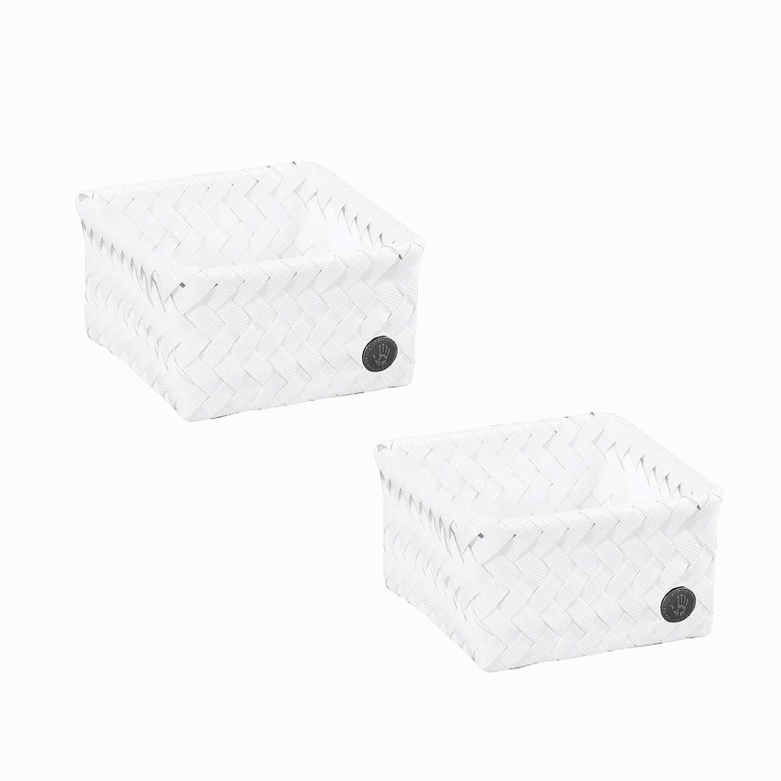 Tiny Fit Set of Two Baskets Eco Friendly - White