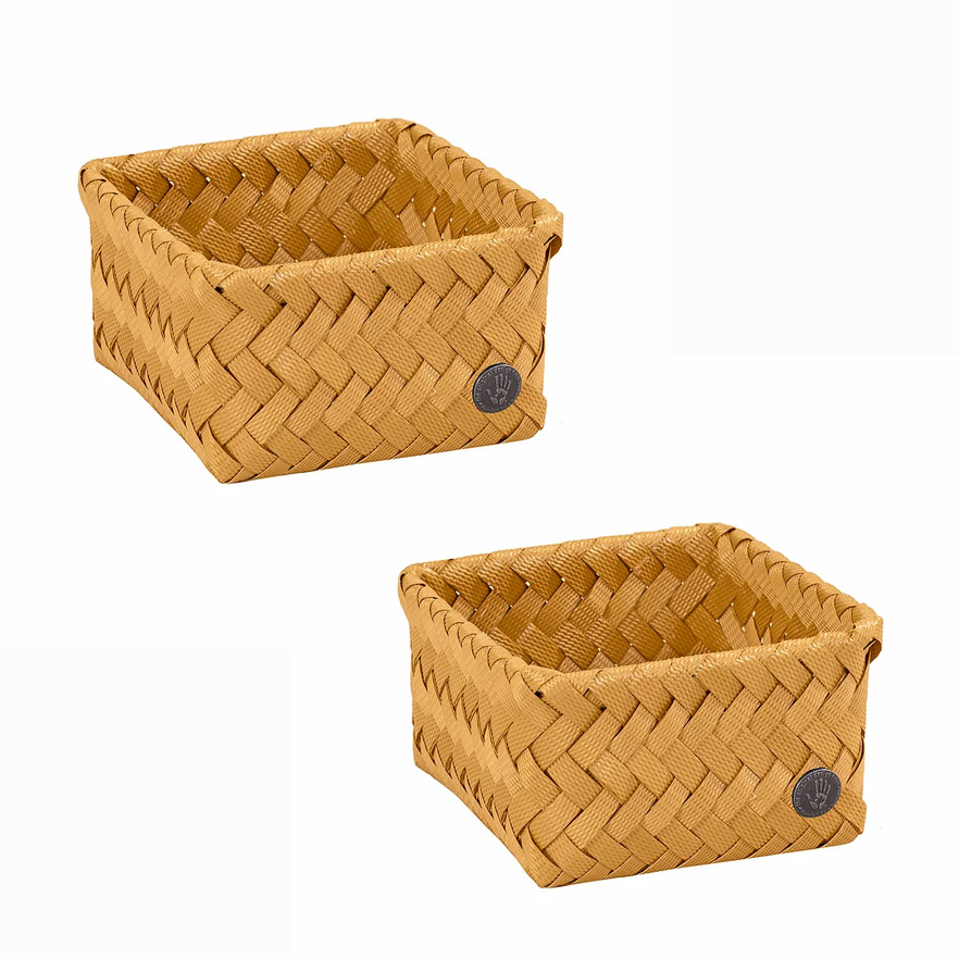 Tiny Fit Set of Two Baskets Eco Friendly - Ochre Yellow