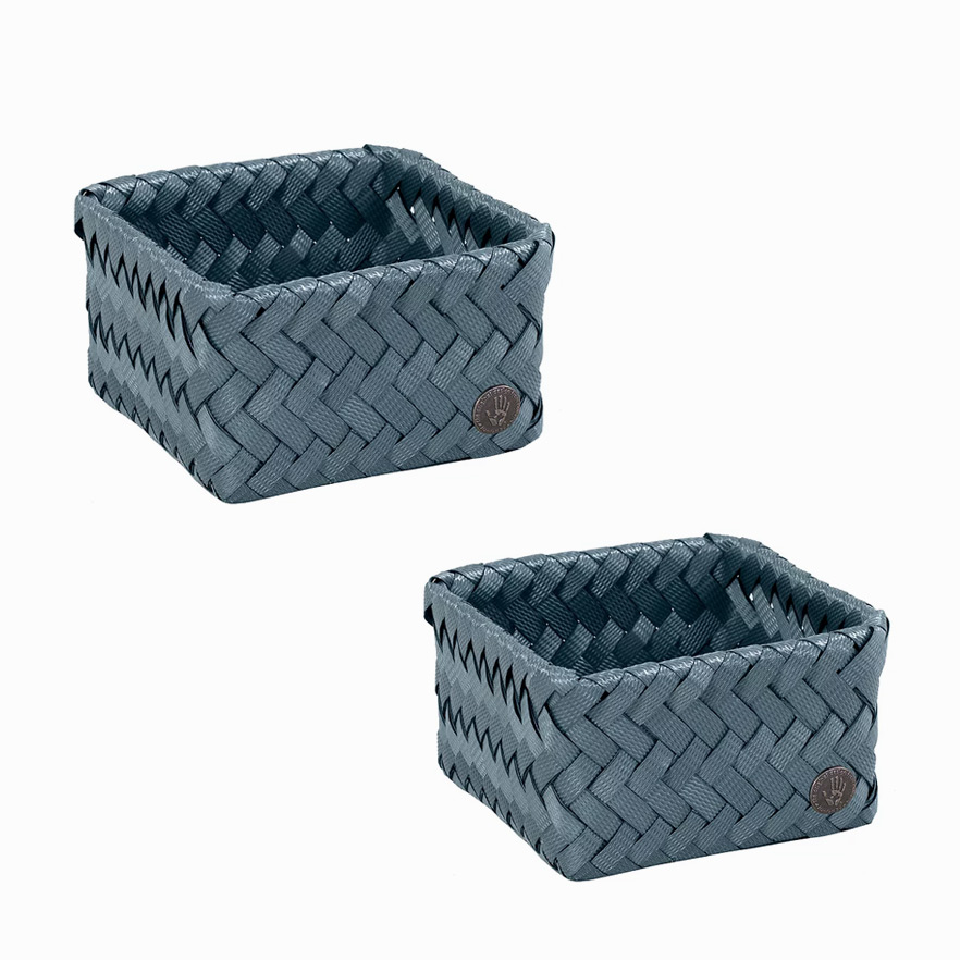 Tiny Fit Set of Two Baskets Eco Friendly - Steel Blue