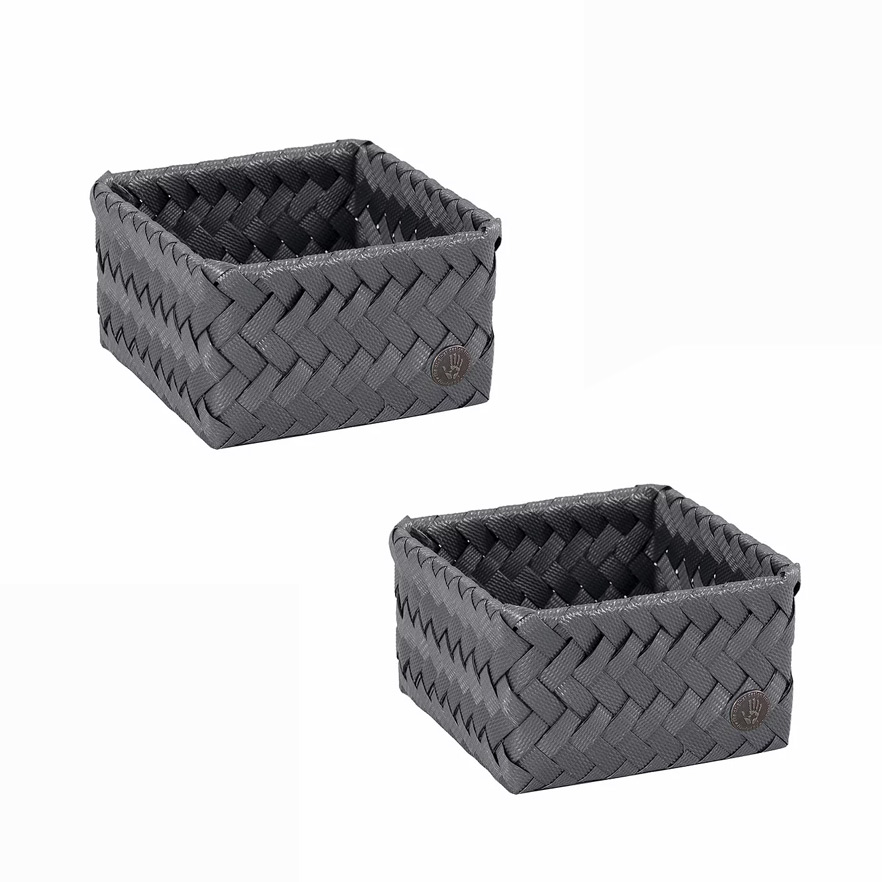 Tiny Fit Set of Two Baskets Eco Friendly - Dark Grey