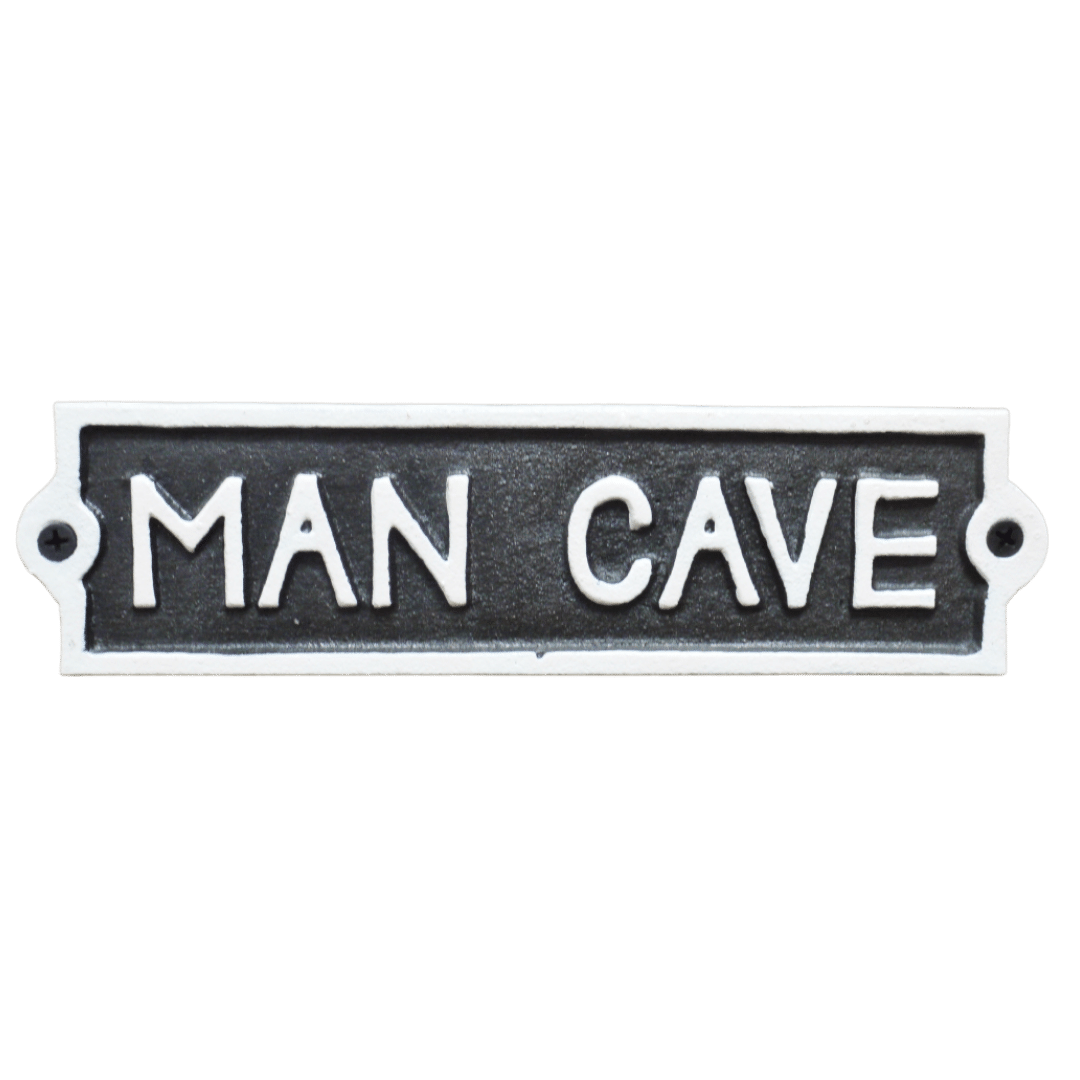 &Quirky Man Cave Cast Iron Sign