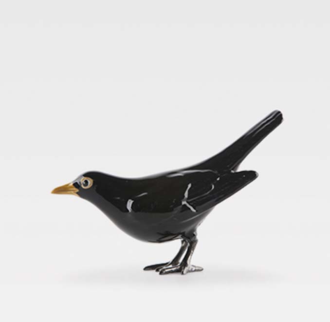Laboratorio D’Estorias Ceramic Handpainted Blackbird Um Melro II