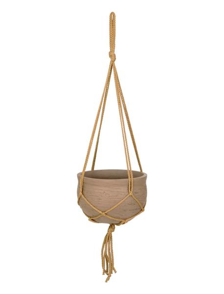 Brown Stone Cement Hanging Pot