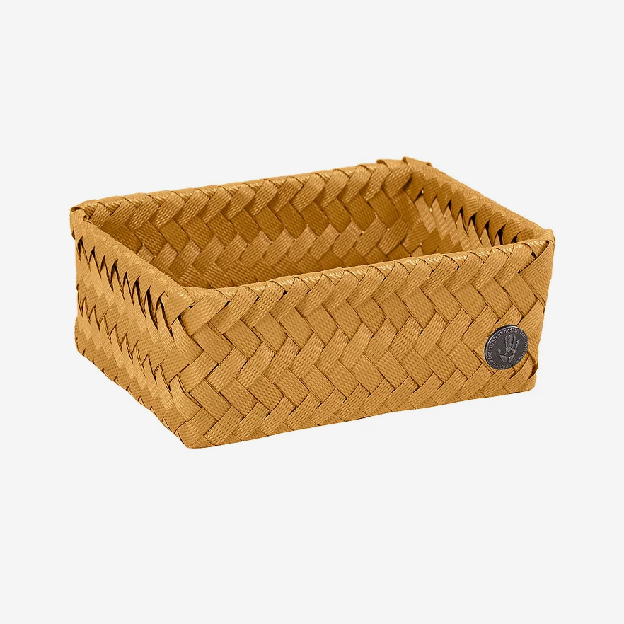 Small Fit Basket Eco Friendly Recycled Plastic Ochre