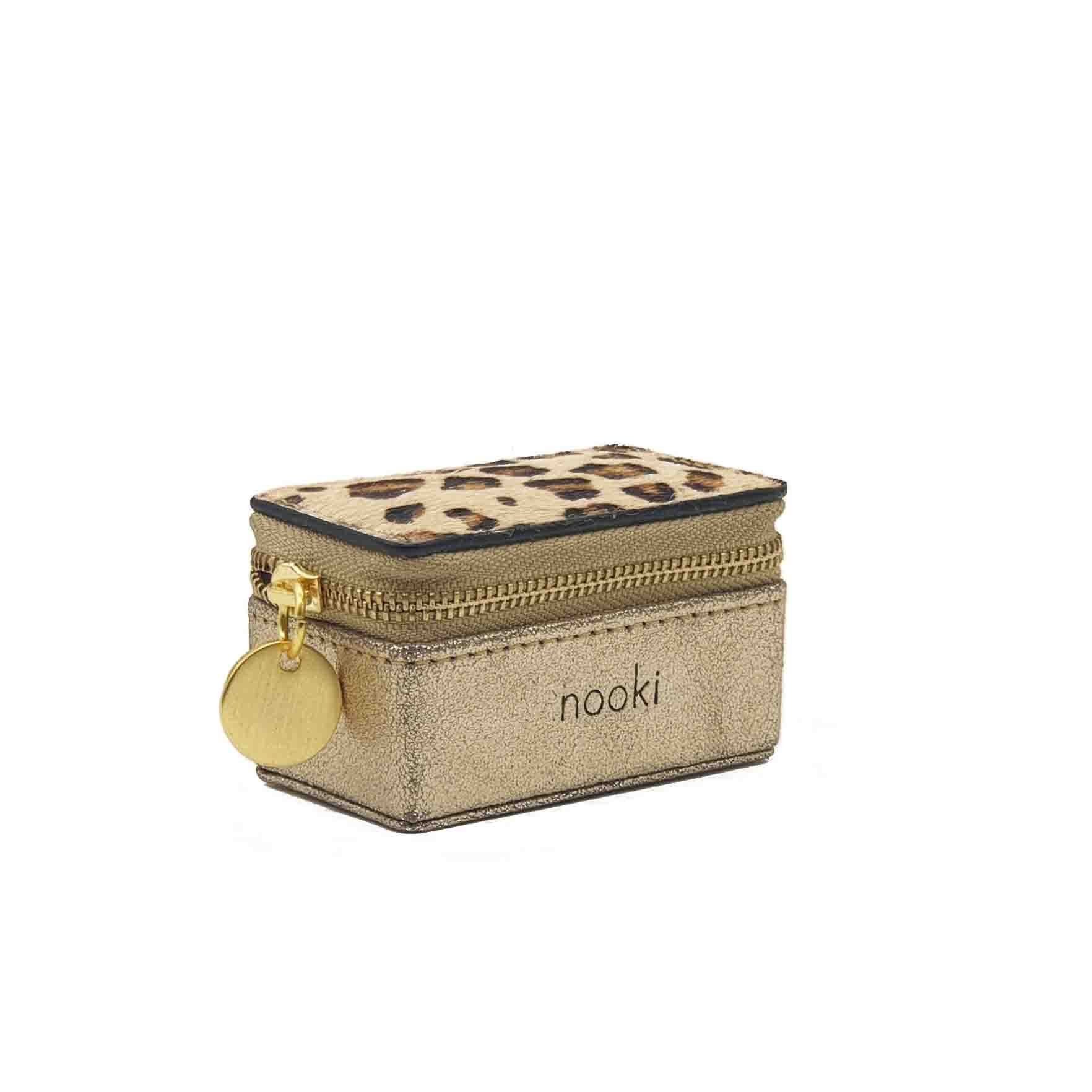 Nooki Design Julep Mini Jewellery Box Gold Leopard